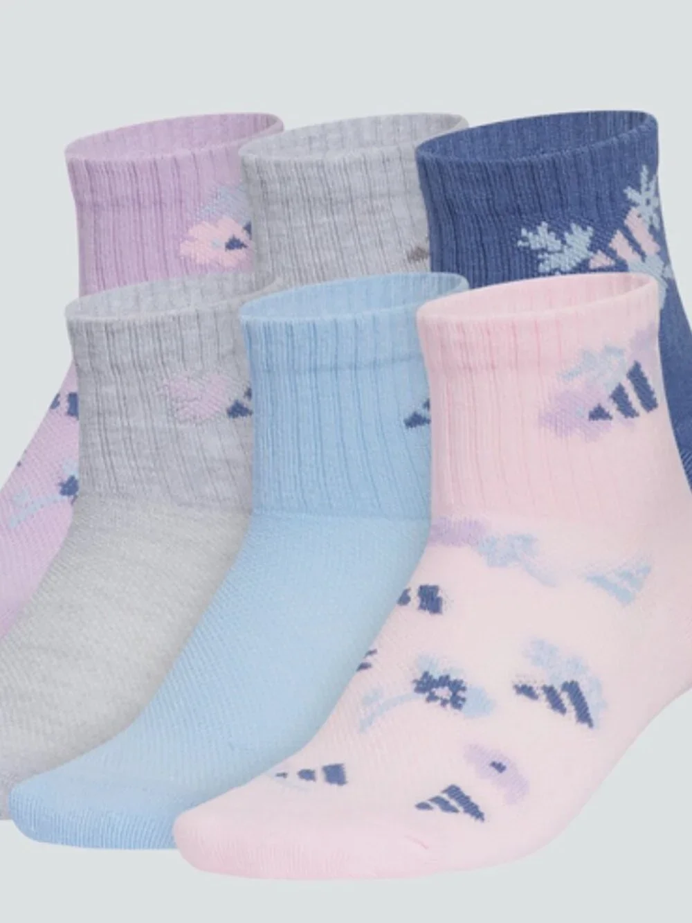Adidas 6-pairs Ankle socks 6pk Floral Print Size M 5-10